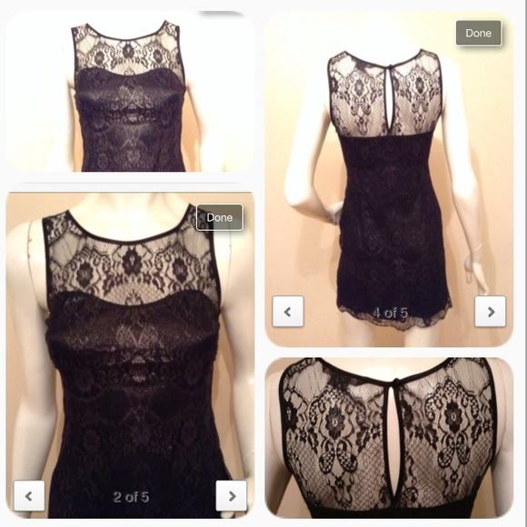 COPY - ARMANI EXCHANGE LITTLE BLACK LACE DRESS - Picture 4 of 4